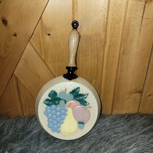 Vintage Fruit Skillet Homco Made In Usa Plastic